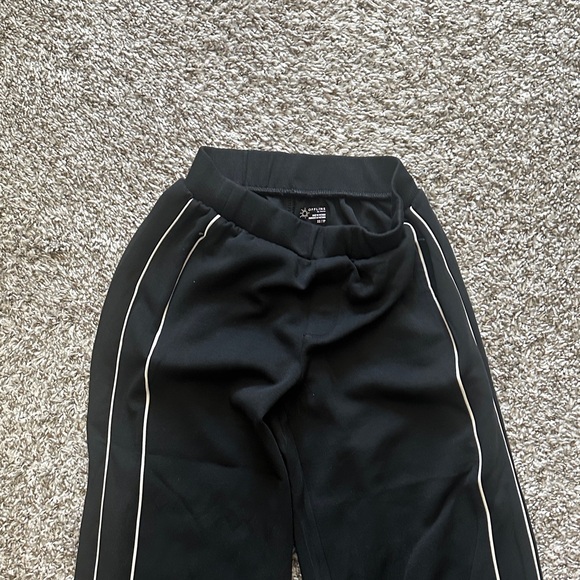 Sleek Black Joggers with White Accents - Picture 3 of 3
